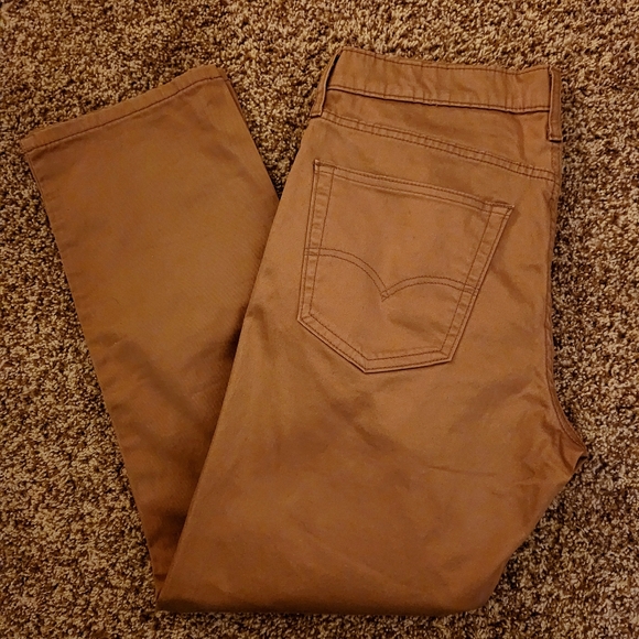 Actual 32x28 Levi's 541 Jeans Tan Work Pants Athletic Fit Brown - Picture 2 of 11